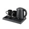 SERVING TRAY SET  PRWT-50050 ΒΡΑΣΤΗΡΑΣ 1LT  ΜΑΥΡΟ ΜΕ ΒΥΣΜΑ &amp; 2 ΚΟΥΠΕΣ